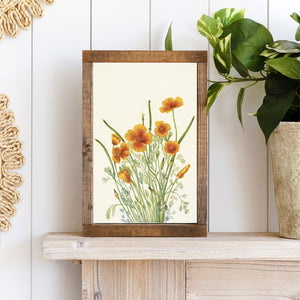 Mexican Poppy Canvas Printed Sign