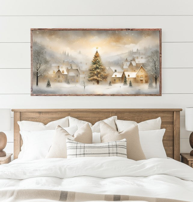 Misty Snowy Morning Canvas Printed Sign