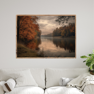 Moody River Landscape Canvas Printed Sign