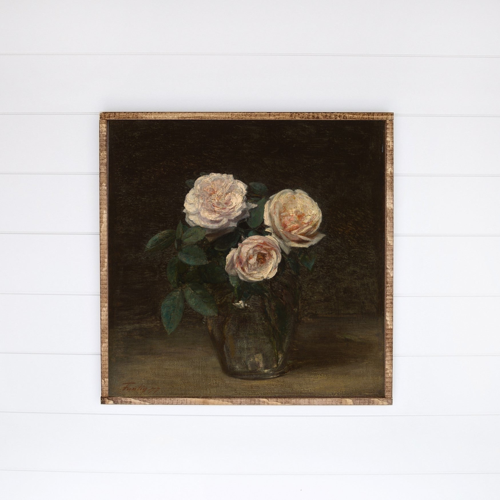 Moody Roses Canvas Printed Sign