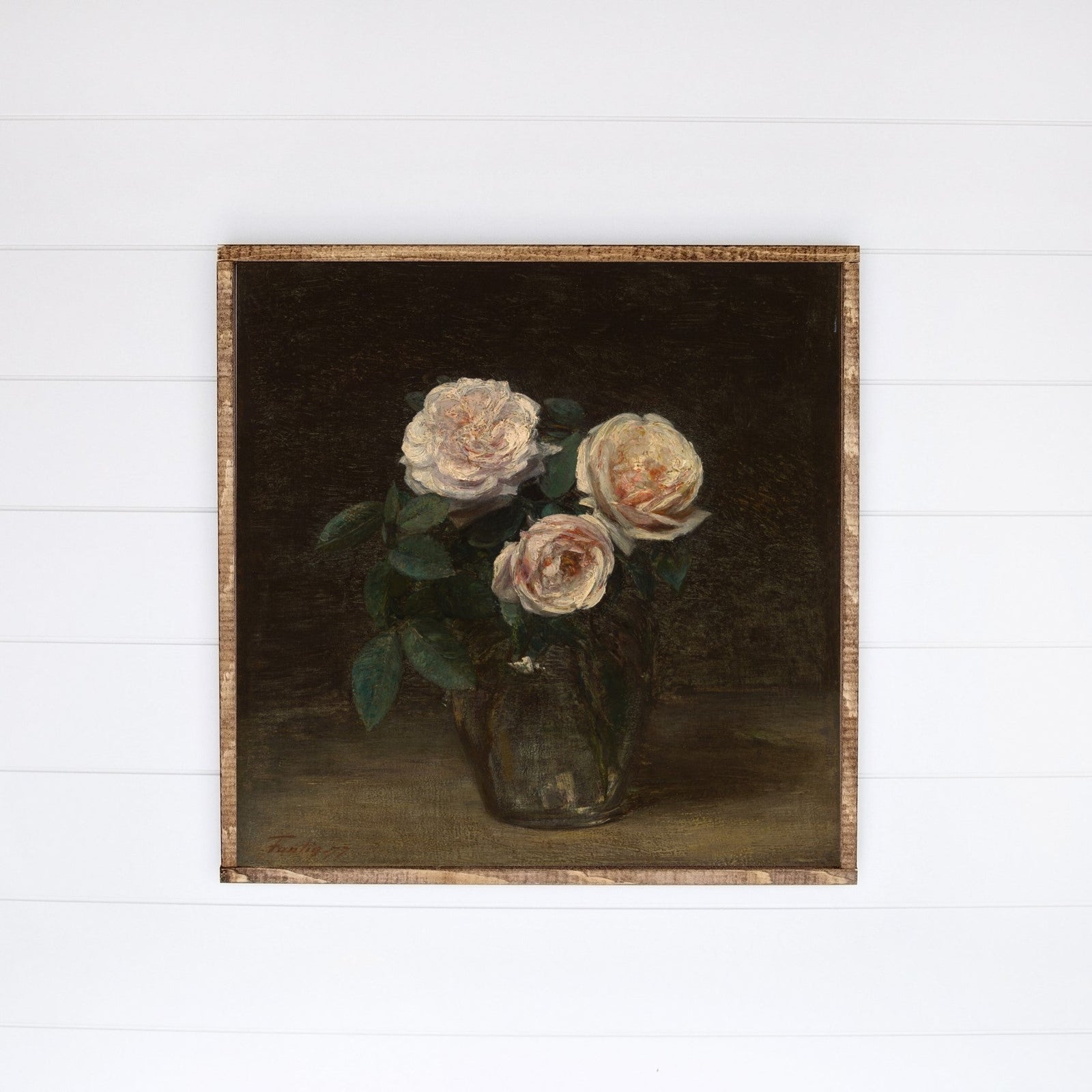 Moody Roses Canvas Printed Sign