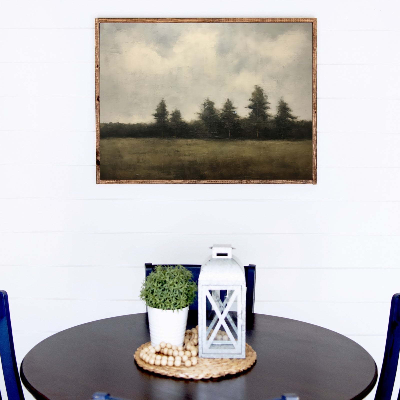 Moody Tree Line Canvas Printed Sign