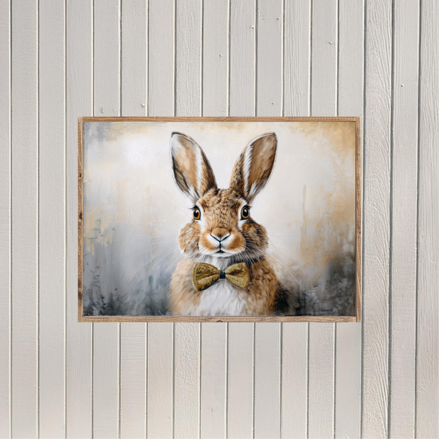 Mr Bunny Canvas Printed Sign