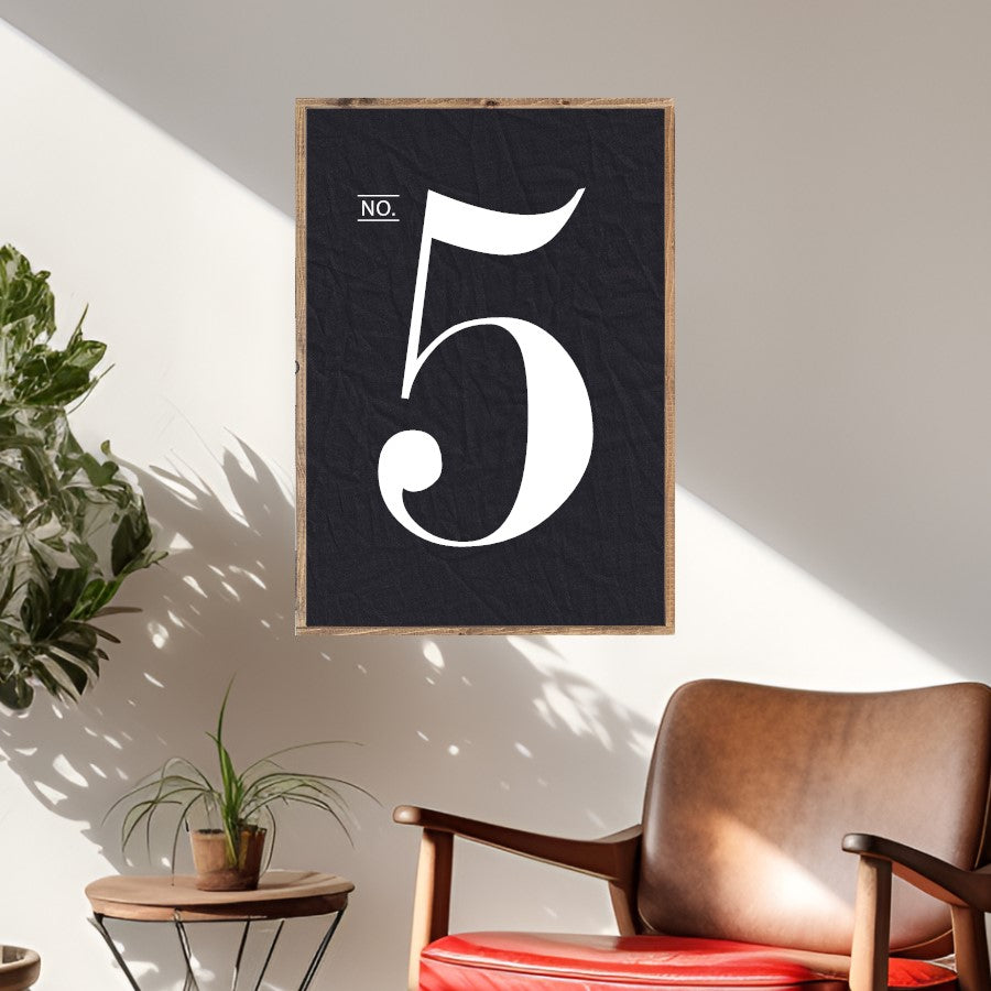 Family Number Sign Canvas Printed Sign