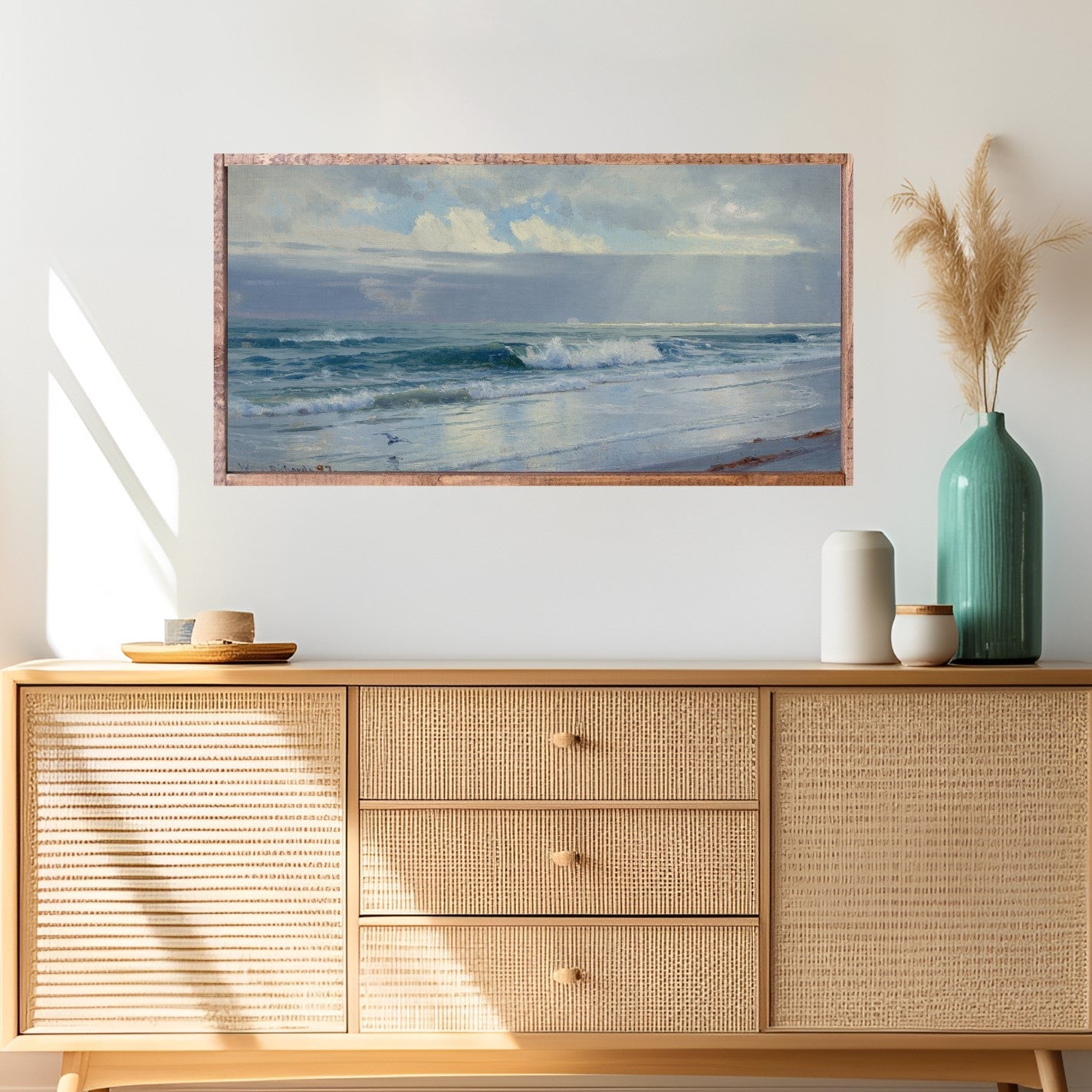 Ocean Waves Canvas Printed Sign