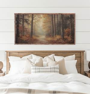October Golden Hour Canvas Printed Sign