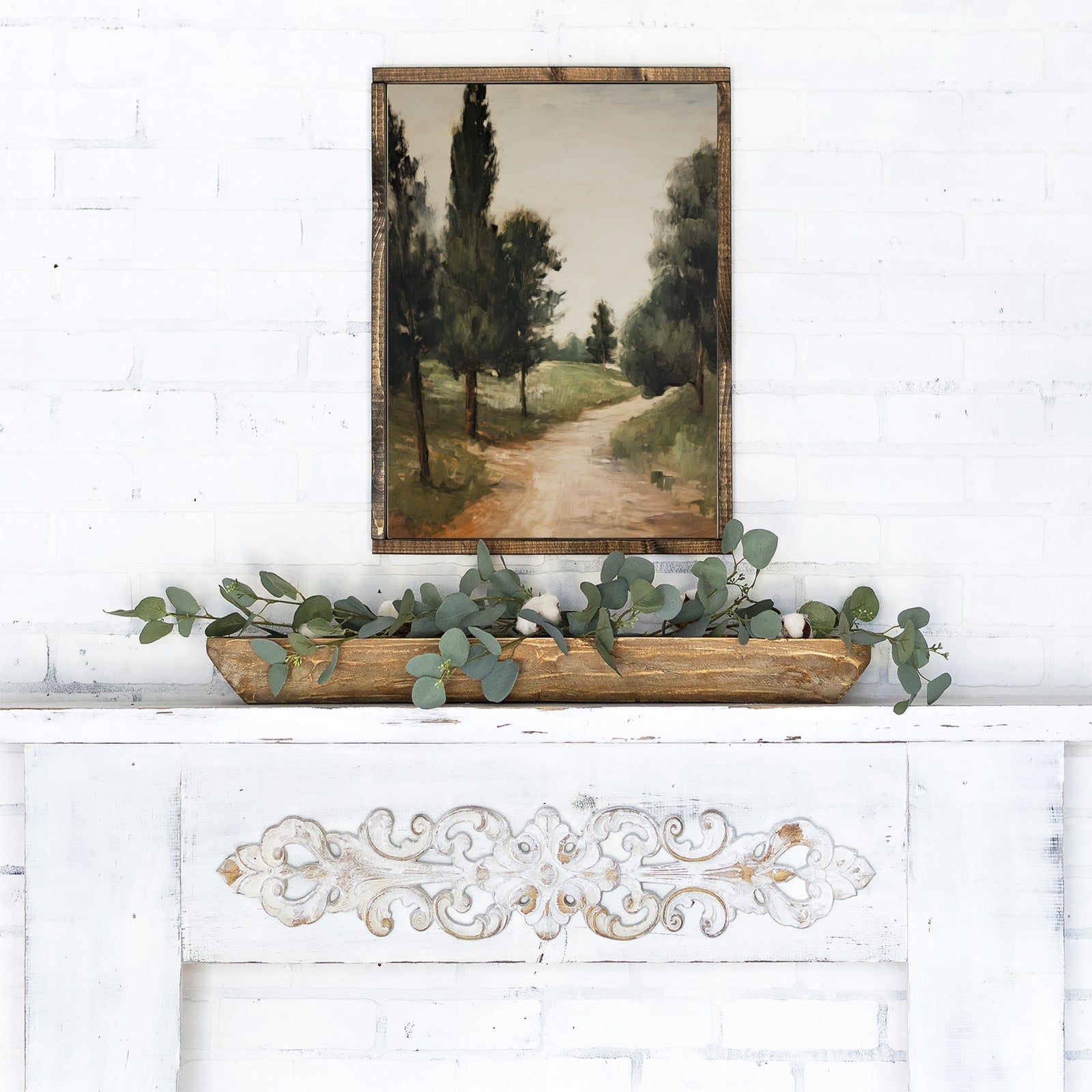 Old Dirt Road Canvas Printed Sign