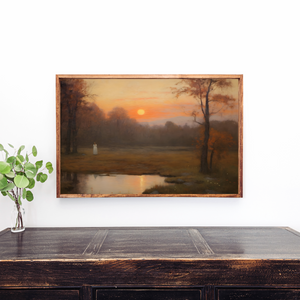 Peaceful Autumn Sunset Printed Sign