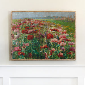 Poppy Field Canvas Printed Sign
