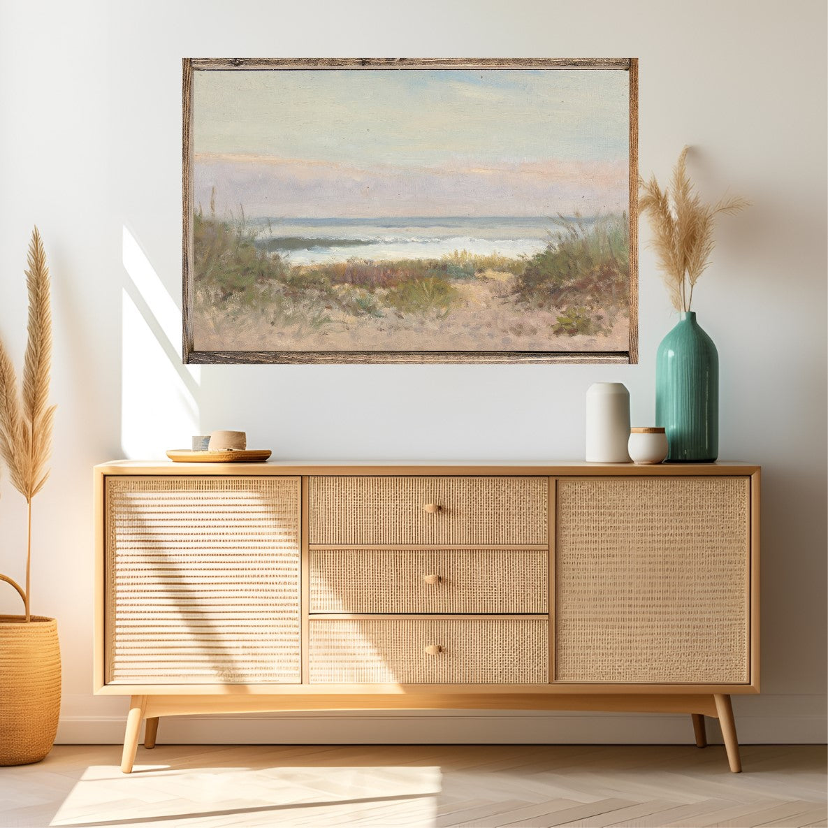 Private Beach Access Canvas Printed Sign