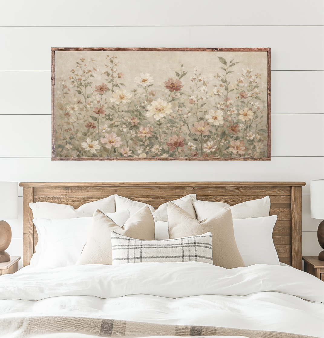 Quiet Blooms Canvas Printed Sign
