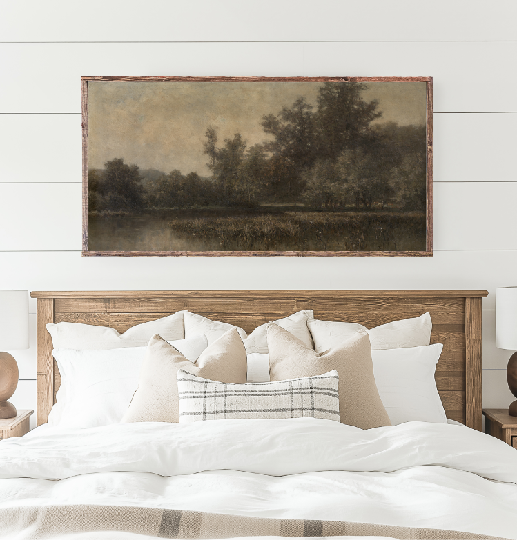 Quiet Reflections at Dusk Canvas Printed Sign