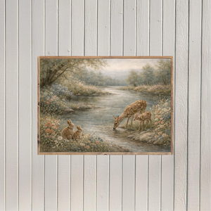 Riverside Spring Canvas Printed Sign