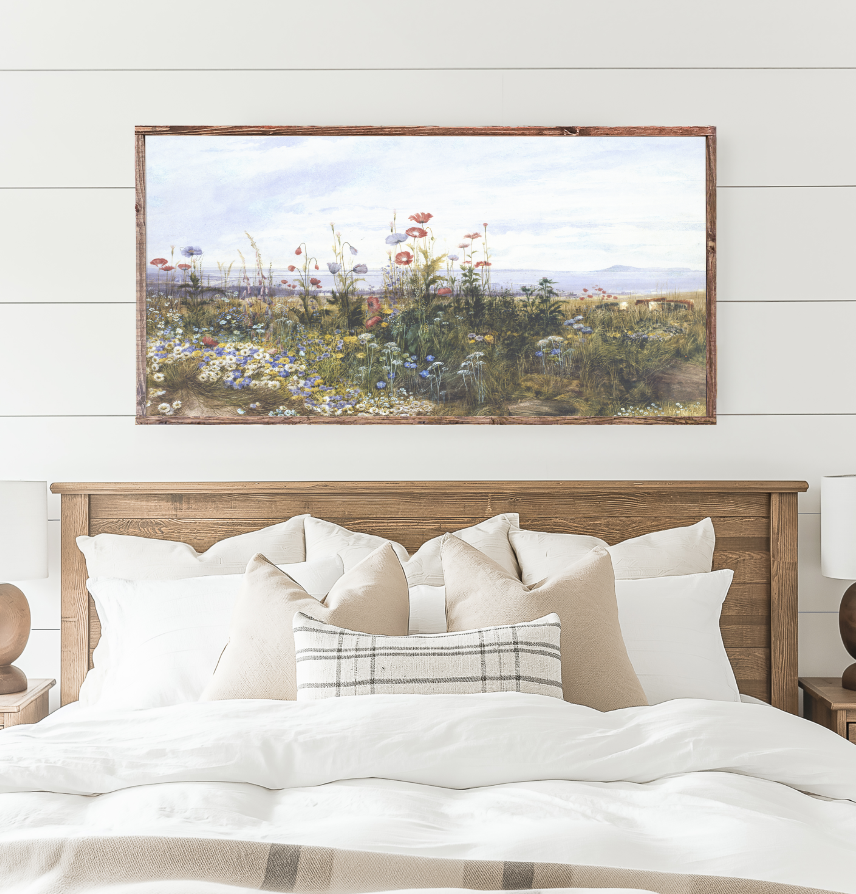 Roadside Wildflowers Be Still And Know Canvas Printed Sign