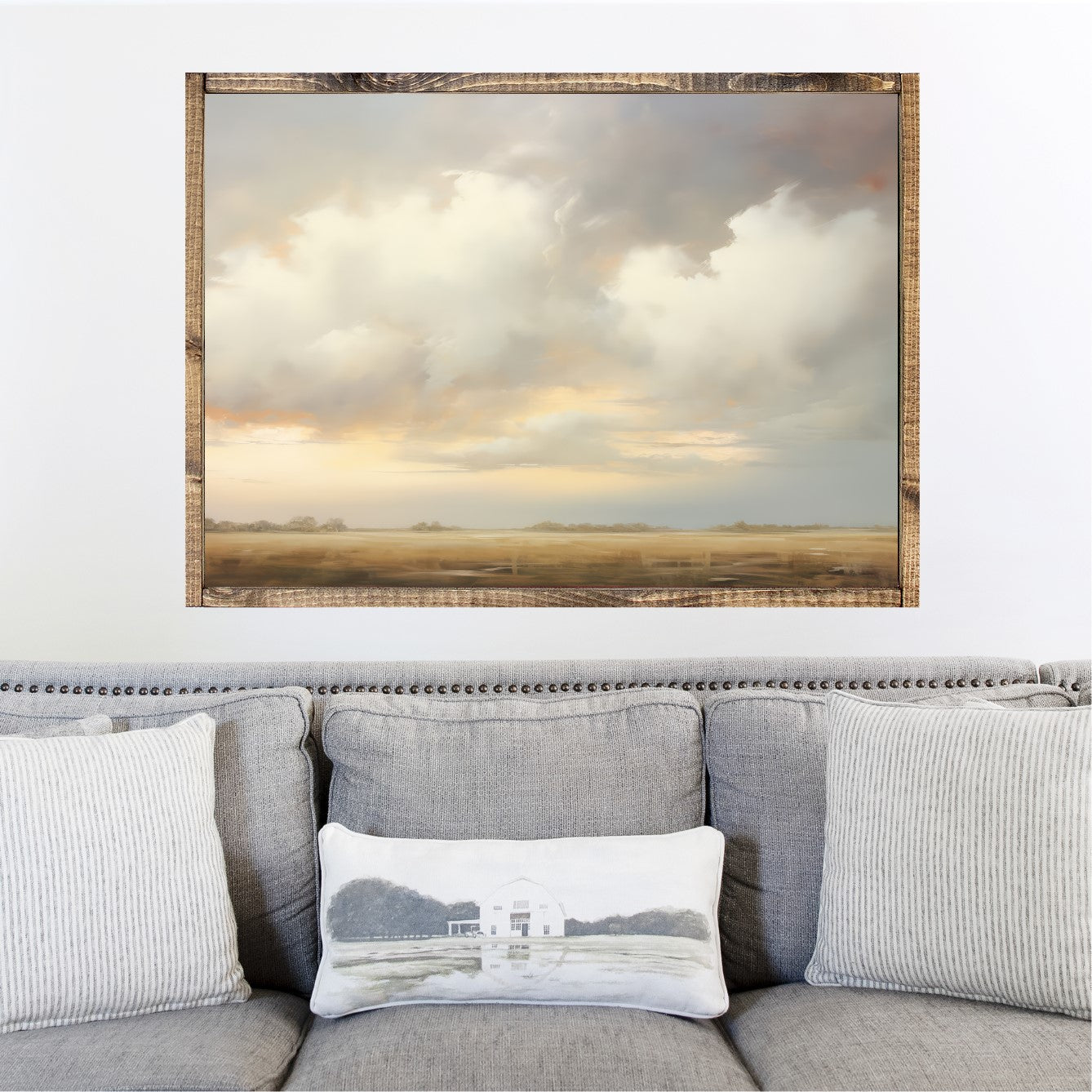 Rolling Clouds Canvas Printed Sign