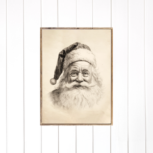 Santa Canvas Printed Sign