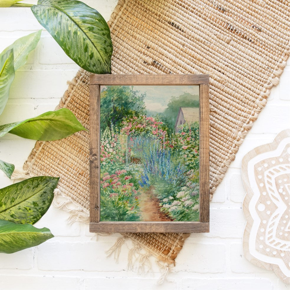 Secret Garden Canvas Printed Sign
