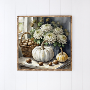 Simple Fall Table Canvas Printed Sign