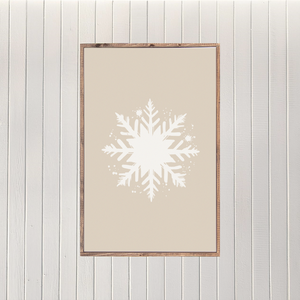 Simple Snowflake Canvas Printed Sign