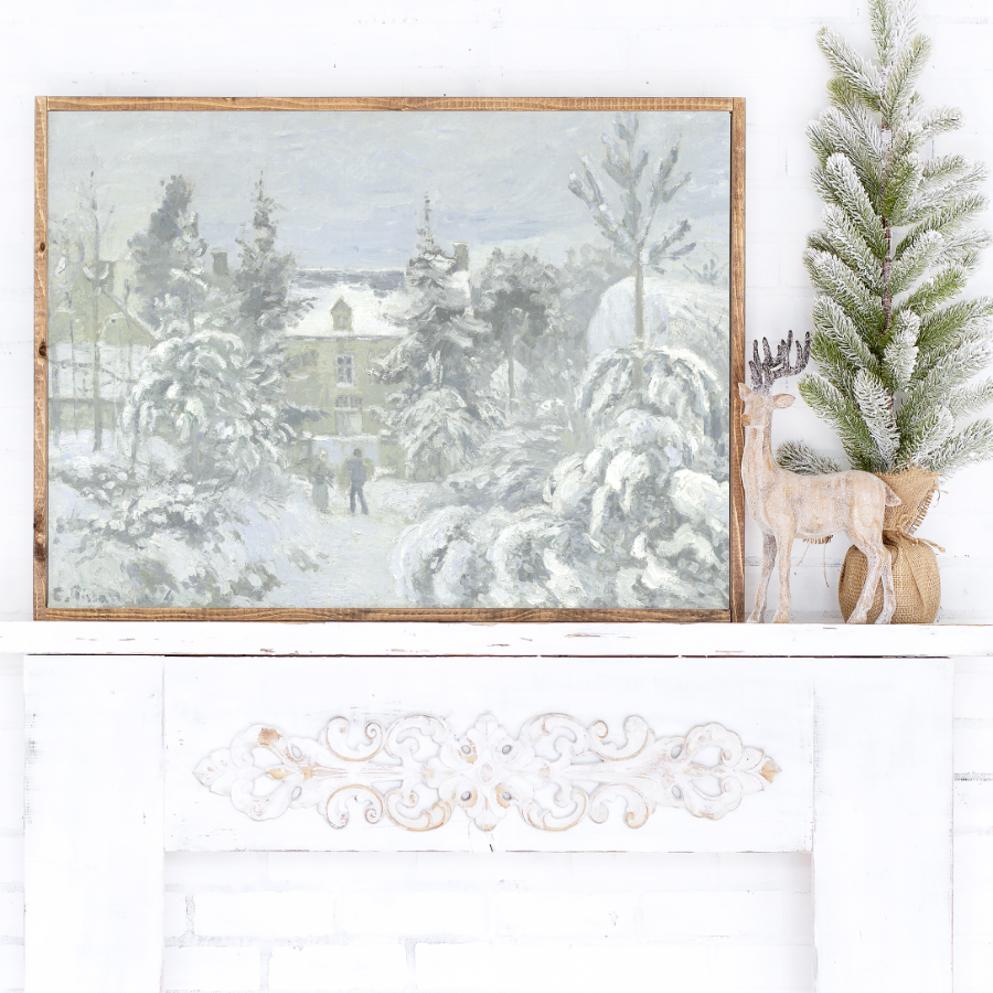 Snowy View Canvas Printed Sign