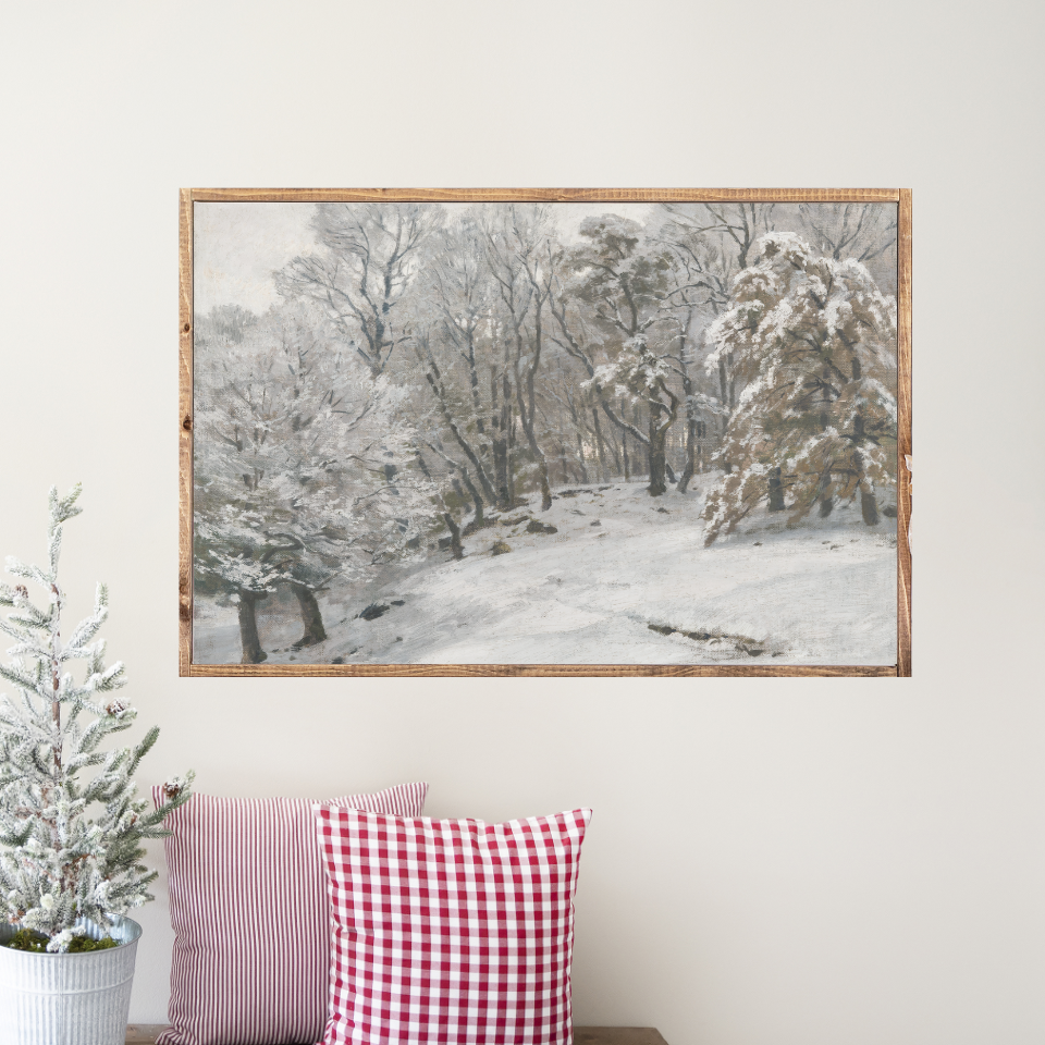 Snowy Woods Canvas Printed Sign