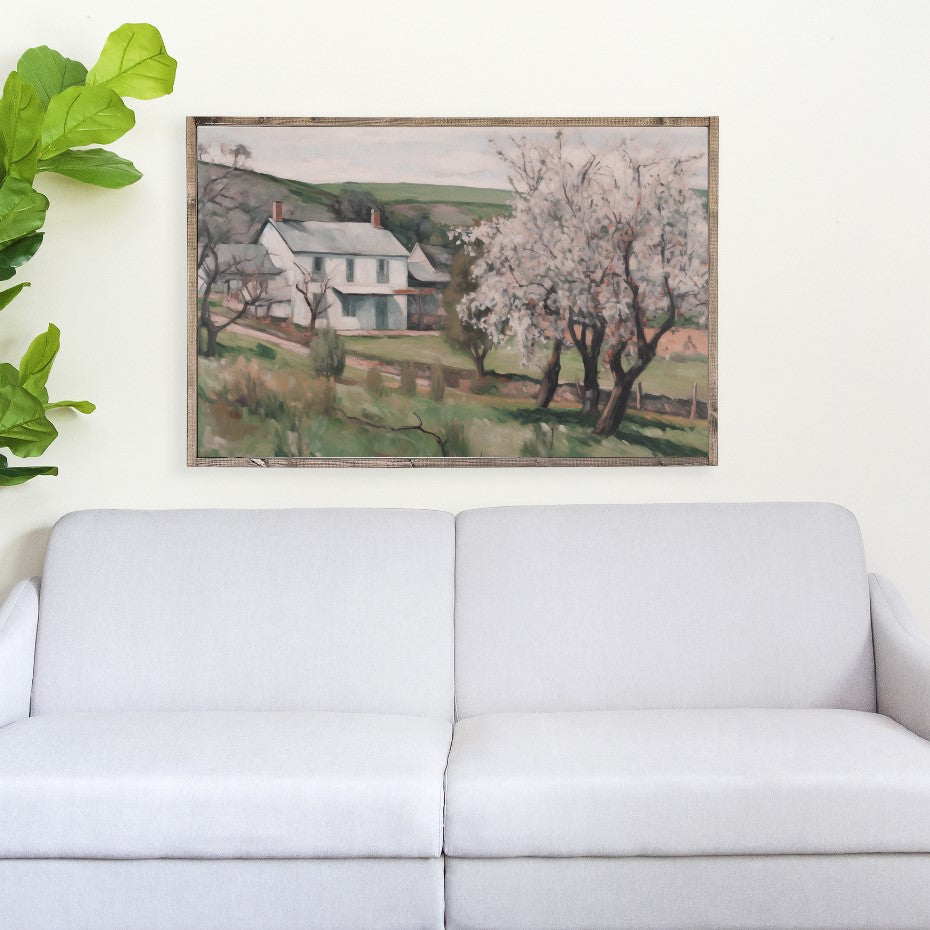 Spring At The Farmhouse Canvas Printed Sign