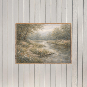 Spring at the Stream Canvas Printed Sign