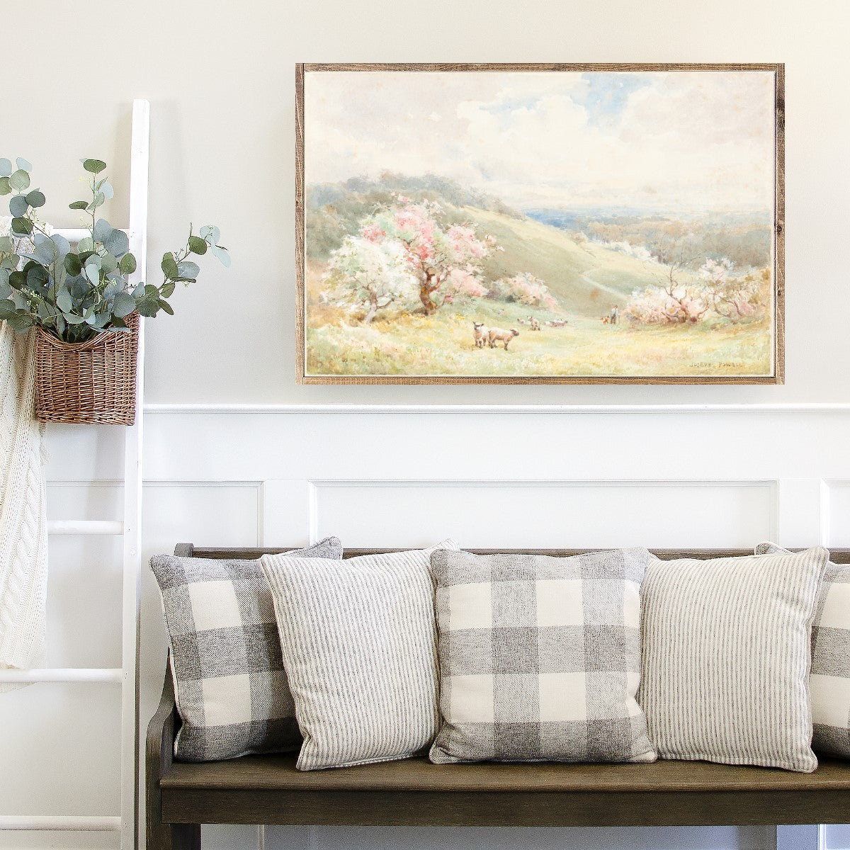 Spring Lambs Canvas Printed Sign