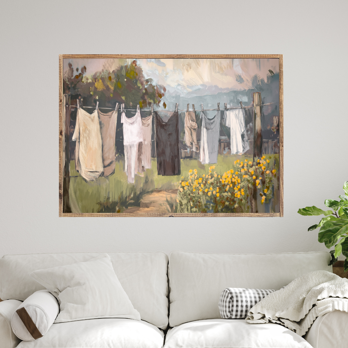Summertime Laundry Day Canvas Printed Sign