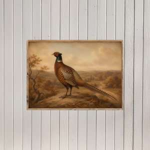 The Hillside Pheasant Canvas Printed Sign