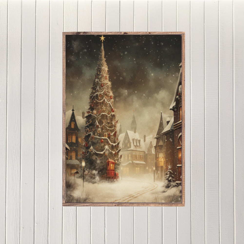 The North Pole Canvas Printed Sign