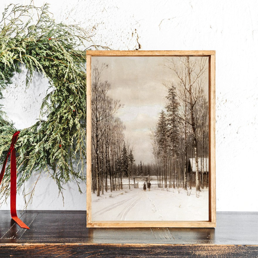 The Quiet Path Home Canvas Printed Sign