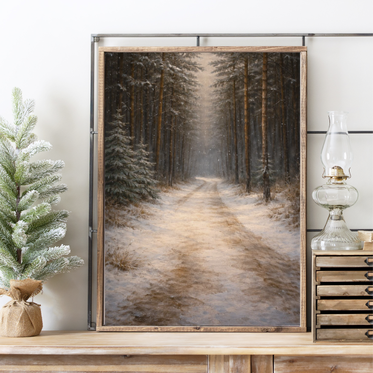 The Road Still Waits Canvas Printed Sign