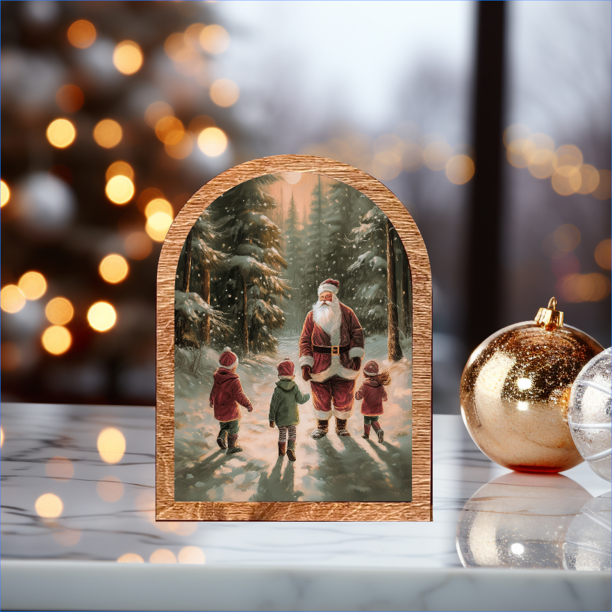 The Snowy Day Santa Came To Play Arch Frame