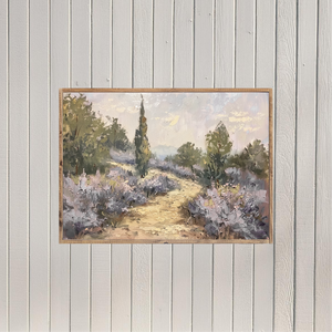 Through The Lavender Fields Canvas Printed Sign