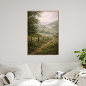 The Path Through the Rolling Greens Canvas Printed Sign