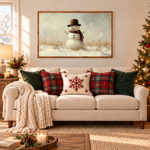 The Snowman Gentleman Canvas Printed Sign