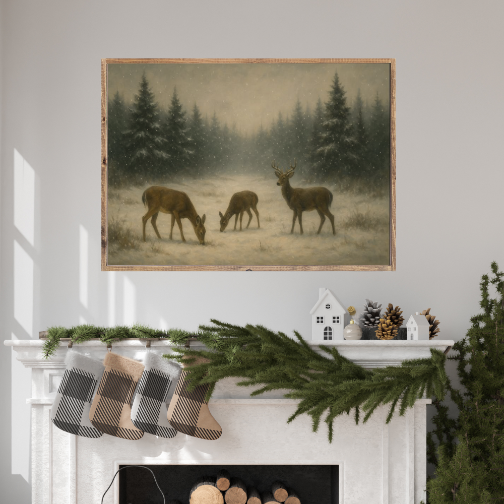 Under Winter’s Watchful Silence Canvas Printed Sign