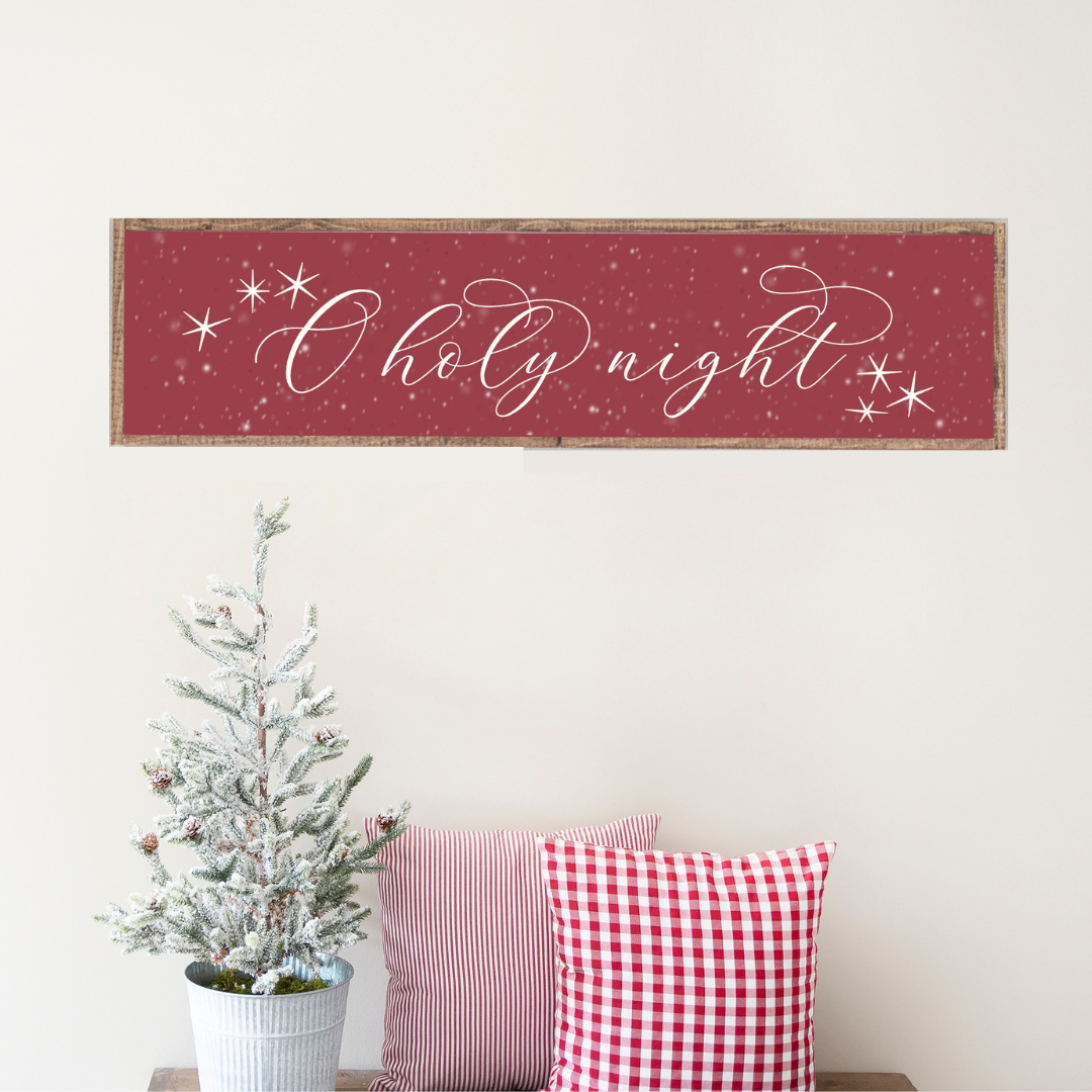 O Holy Night Canvas Printed Sign