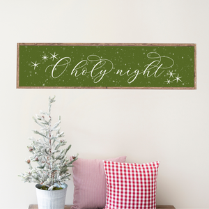 O Holy Night Canvas Printed Sign