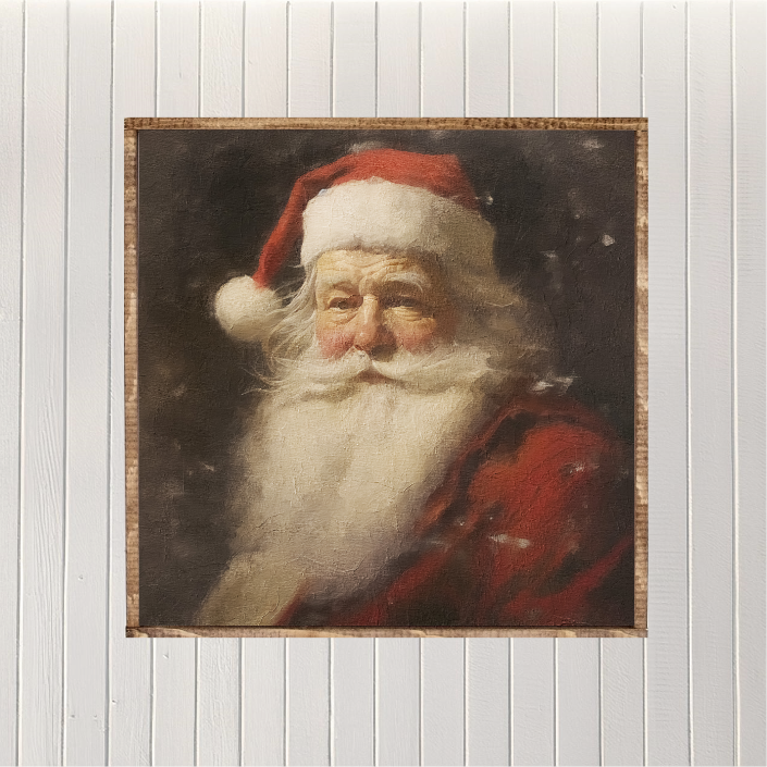 Vintage Santa 1 Canvas Printed Sign