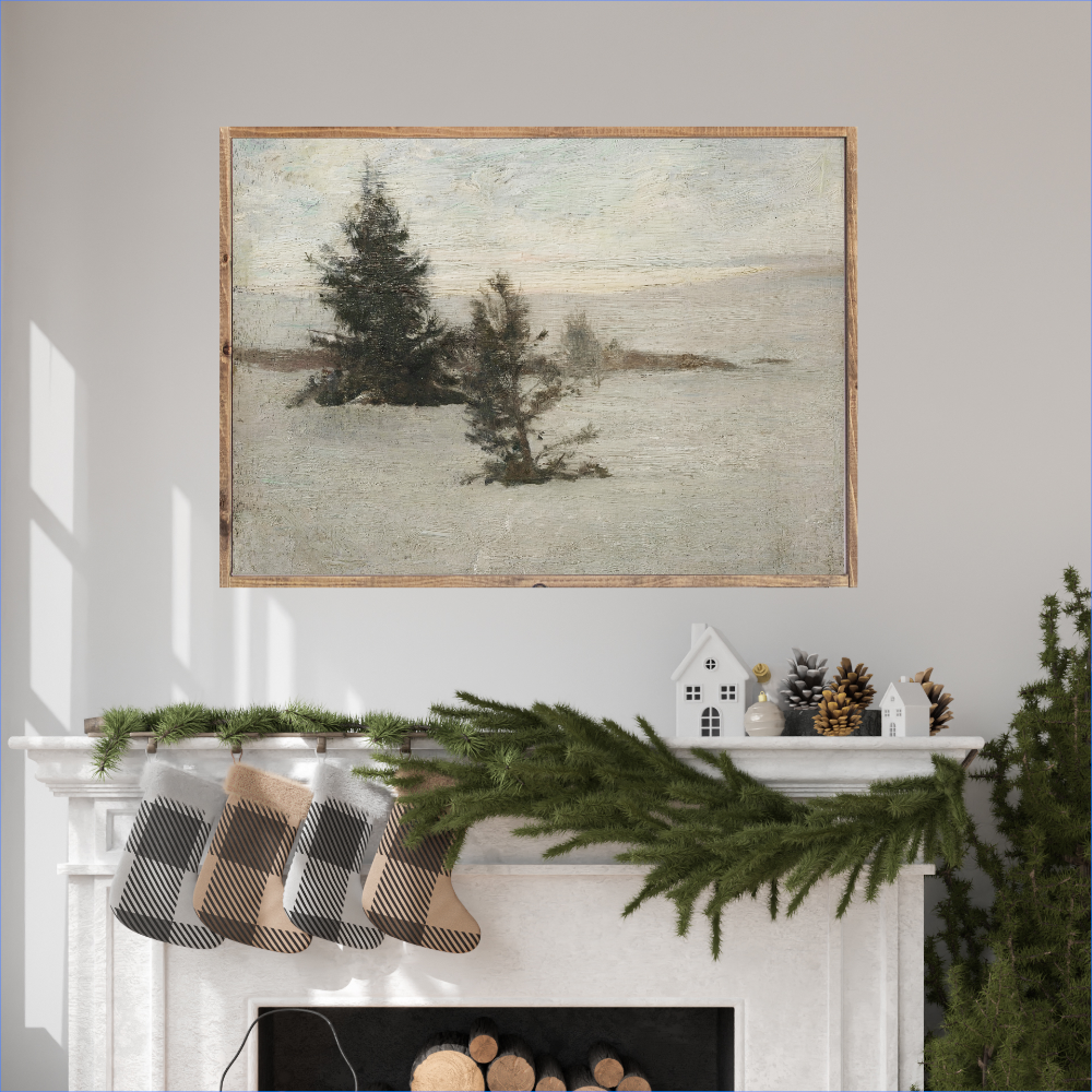 Whispers of Winter Stillness Canvas Printed Sign