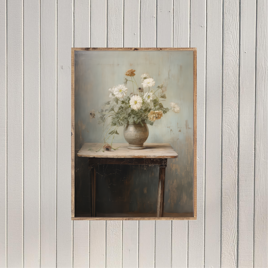 Wildflower Bouquet Canvas Printed Sign