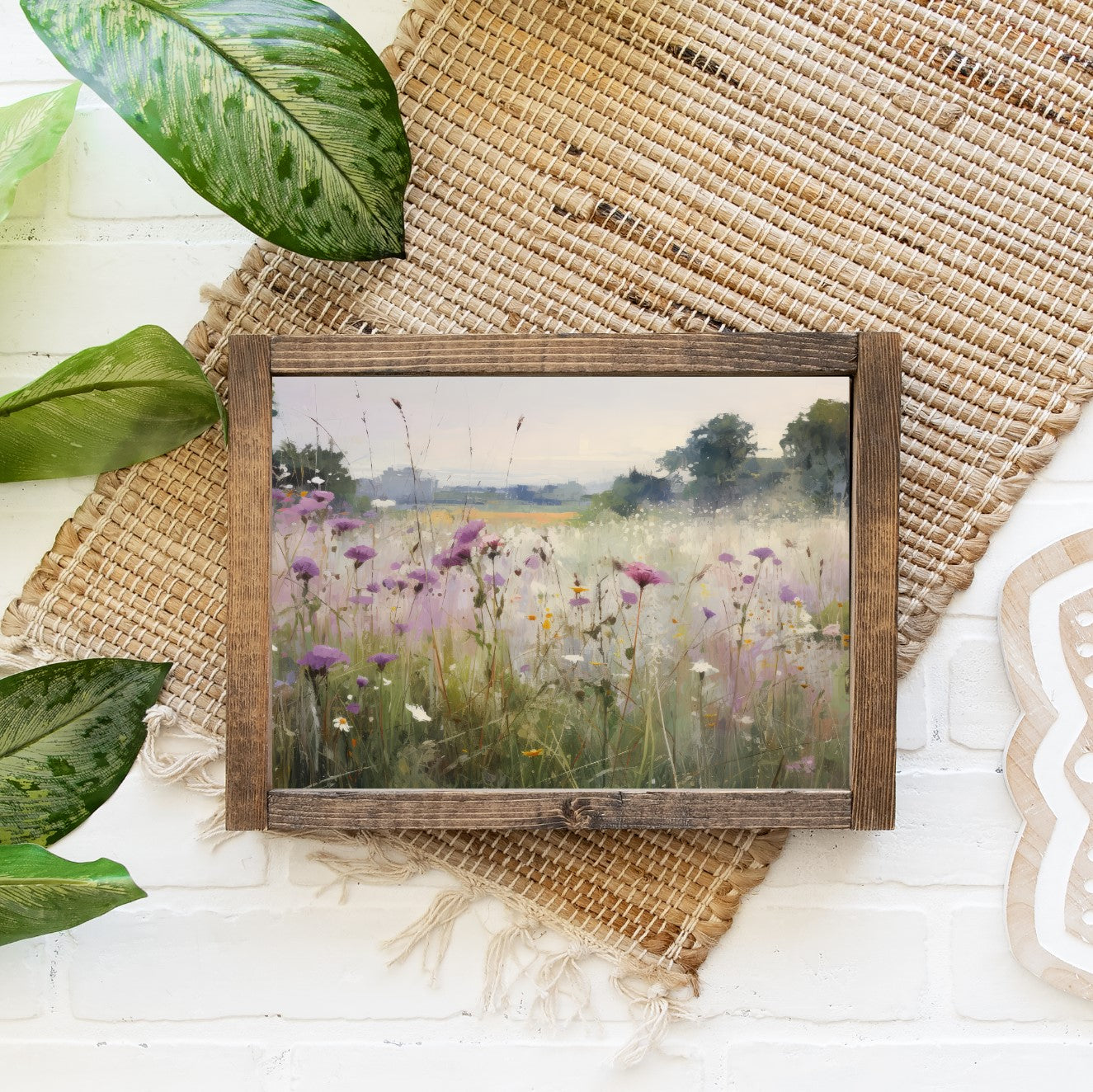 Wildflowers Canvas Printed Sign