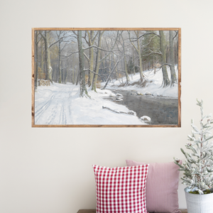Winter Creek Canvas Printed Sign