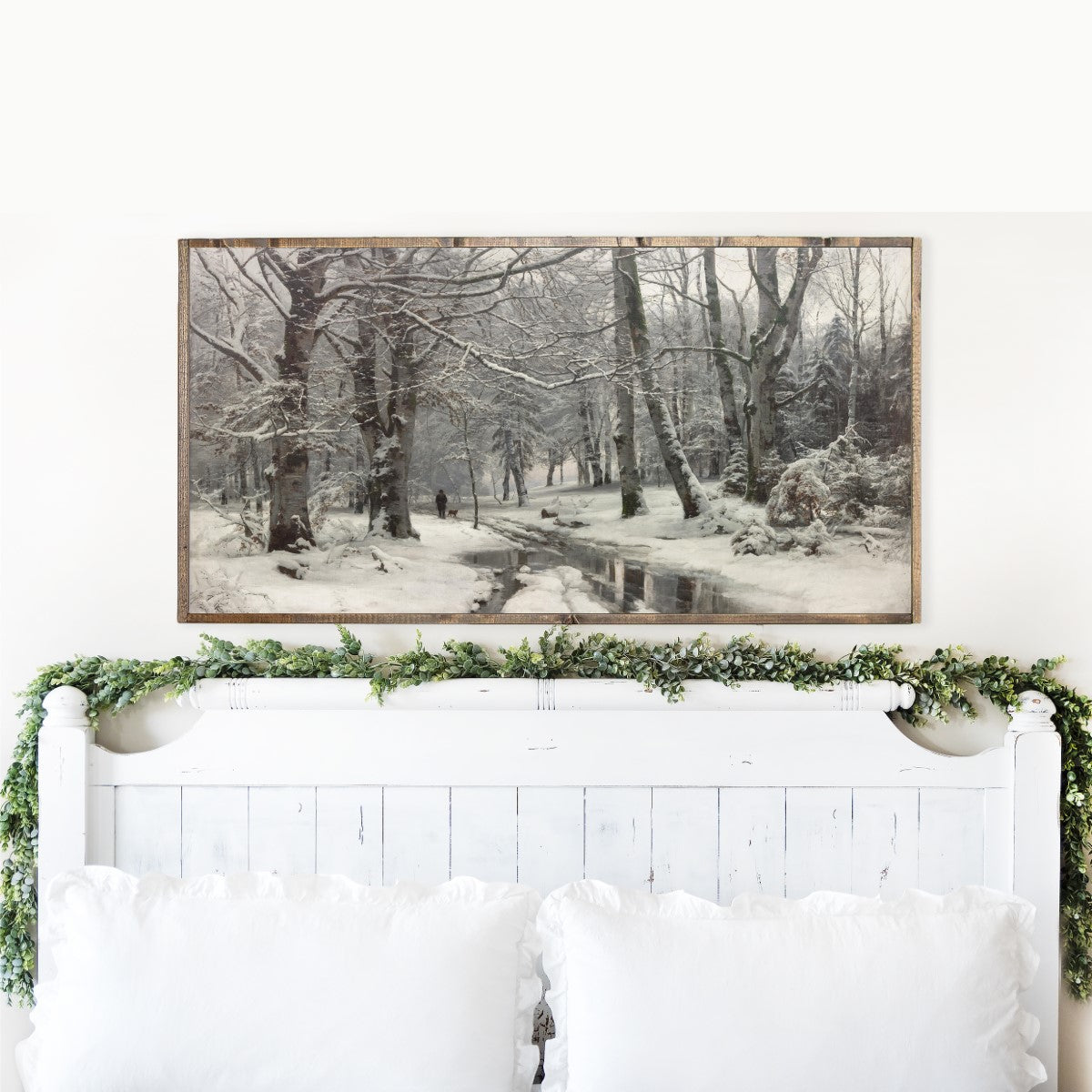 Winter Thawing Snow Forest Printed Sign