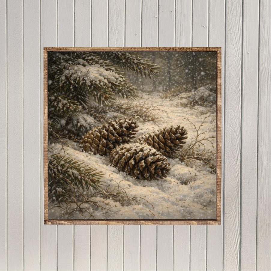 Where Winter Whispers Softly Canvas Printed Sign