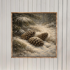 Where Winter Whispers Softly Canvas Printed Sign