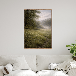 Where the Meadow Meets the Mist Canvas Printed Sign