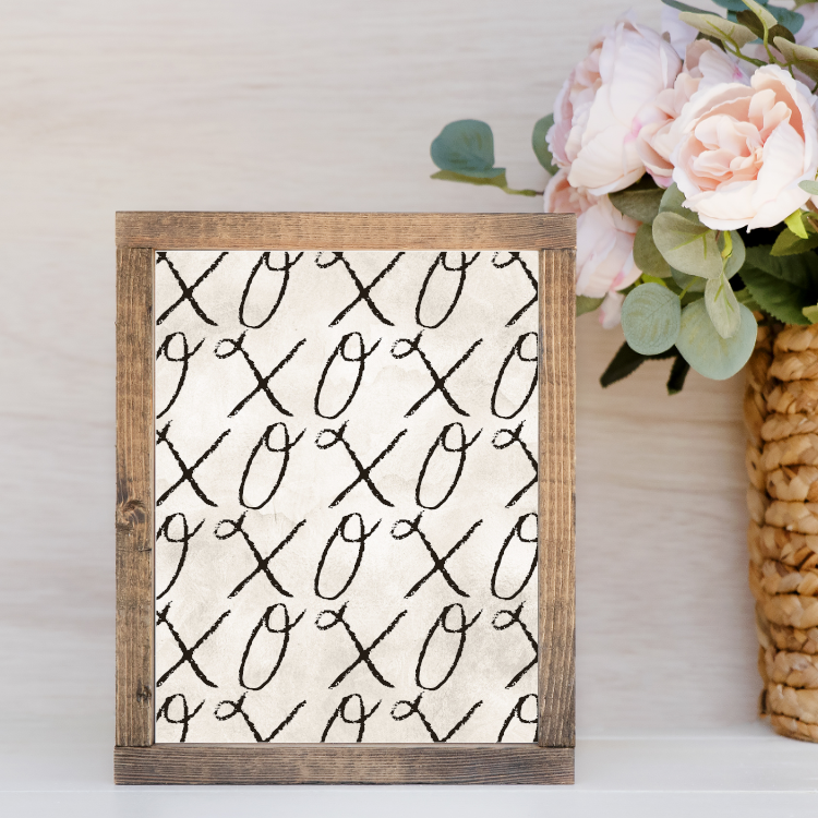 XOXO Canvas Printed Sign